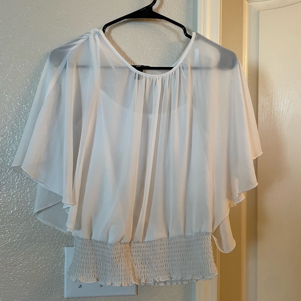 Elegant White Chiffon Blouse